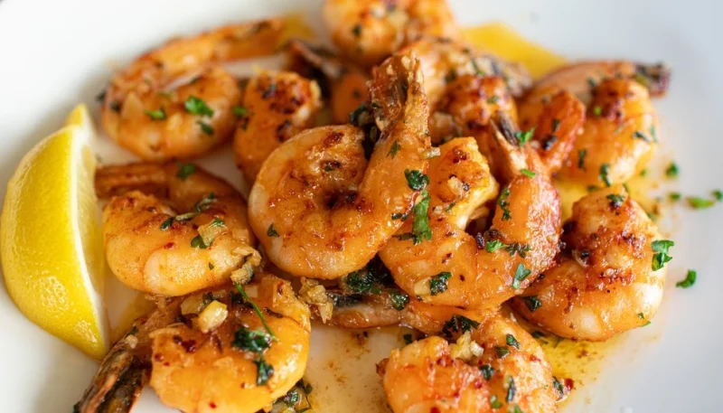 Crevettes sautées au gingembre