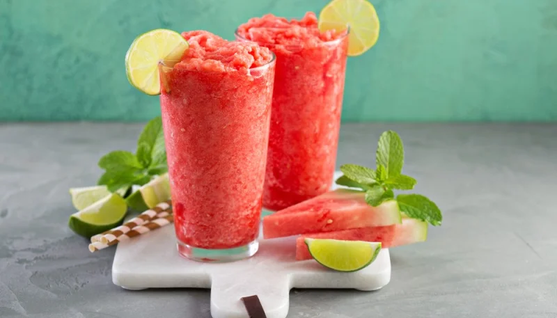 Granité aux fraises