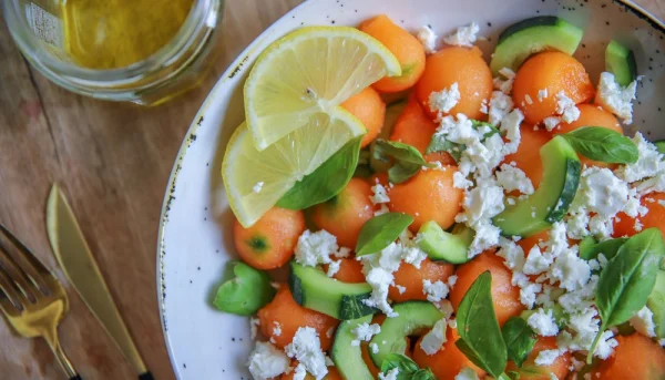 Salade de melon et de concombre