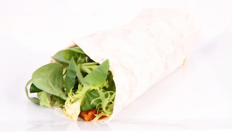 Wrap au melon et à la roquette