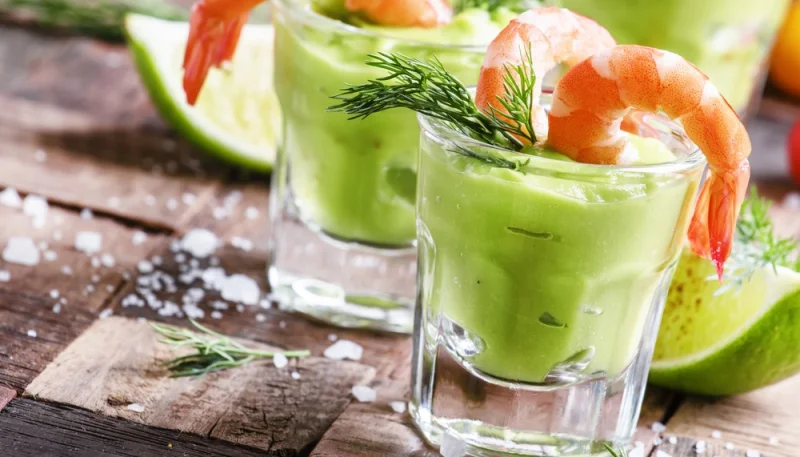 Verrine avocat crevette
