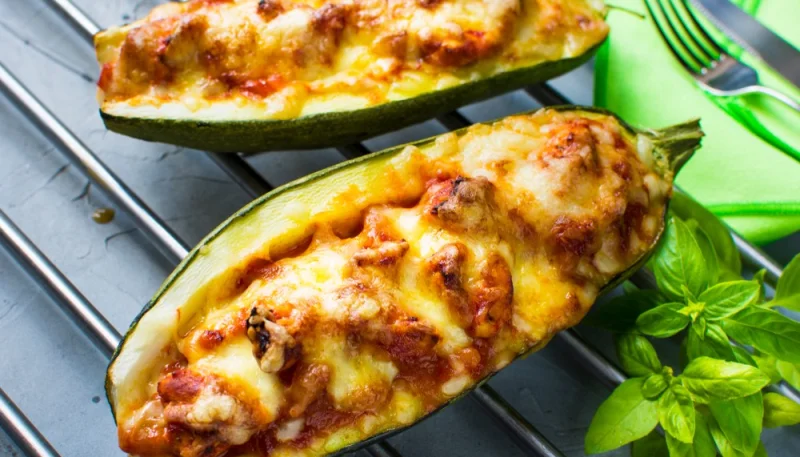 Courgettes farcies à la mimolette