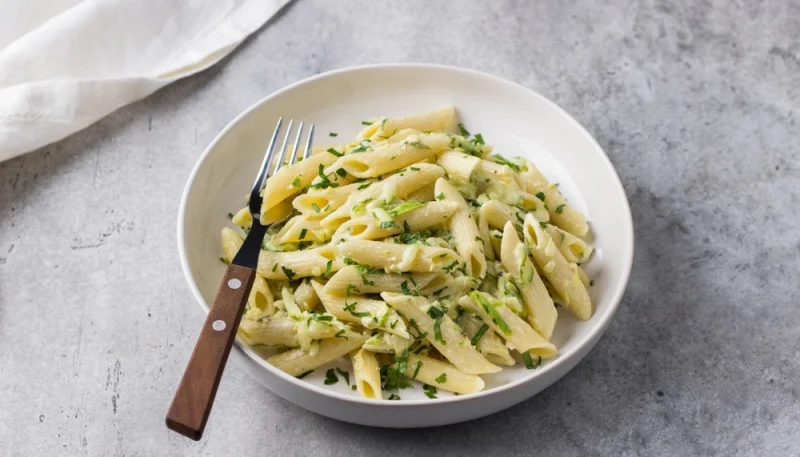 Gratin de pâtes aux courgettes
