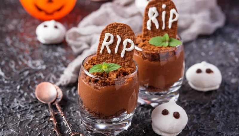 Mousse au chocolat d'Halloween
