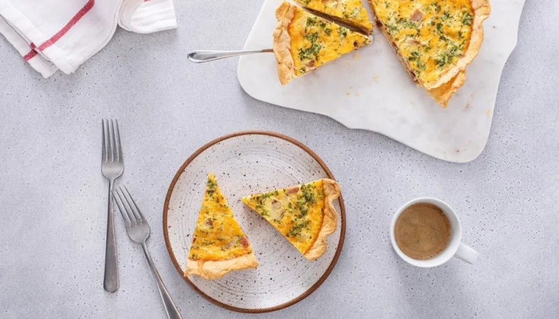 Quiche au bacon et à la mimolette