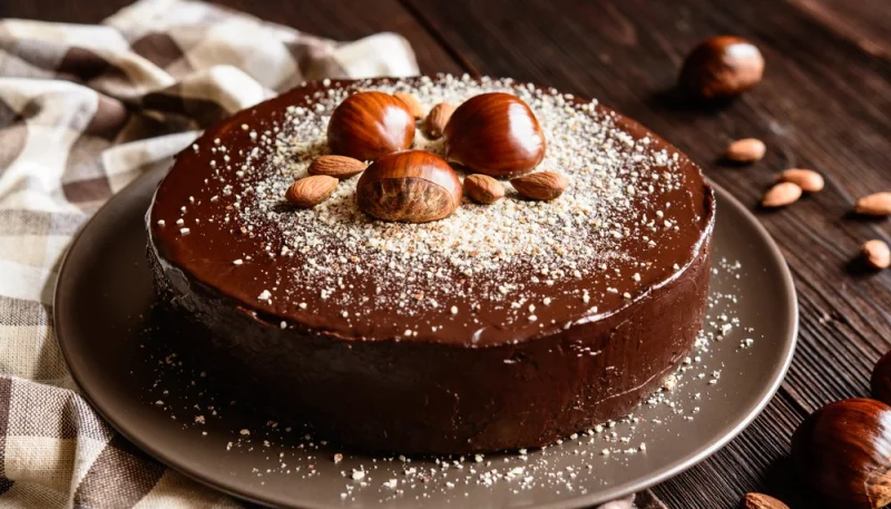 Gâteau à la farine de châtaigne et chocolat