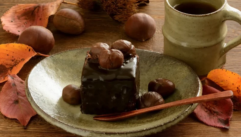 Gâteau aux châtaignes fraîches