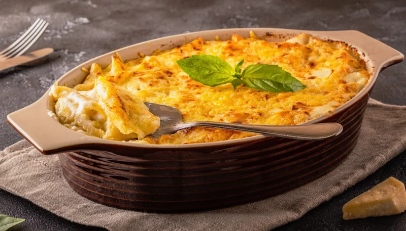 Gratin de pâtes aux truffes