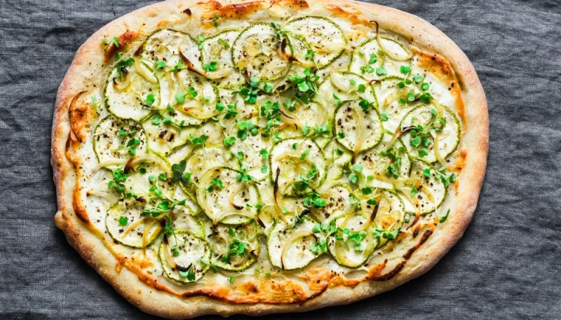 Pizza aux courgettes