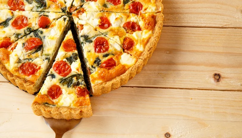 Quiche aux légumes et mimolette