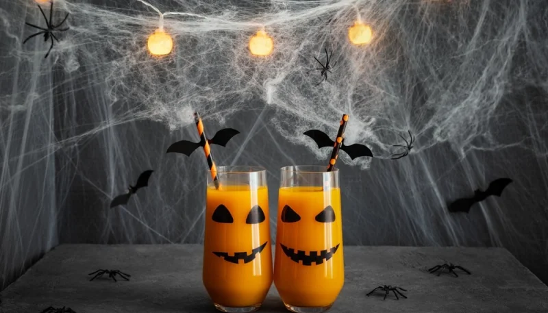 Smoothie à la citrouille d'Halloween