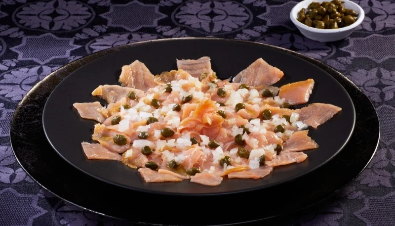 Carpaccio de saumon fumé