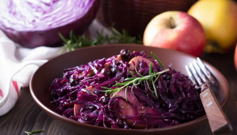 Chou rouge aux marrons