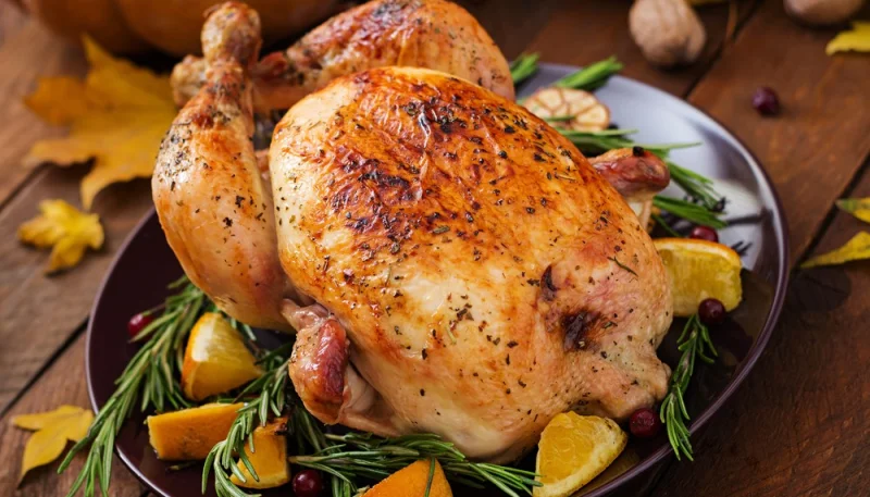 Dinde farcie aux marrons et pruneaux