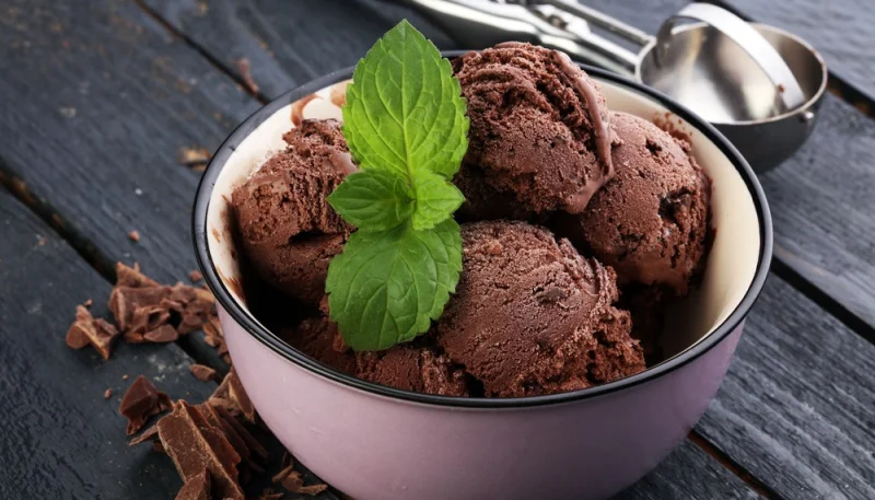 Glace vegan au chocolat