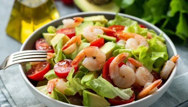 Salade exotique aux crevettes