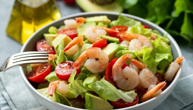 Salade exotique aux crevettes