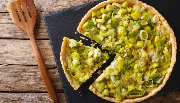 Tarte fine aux poireaux