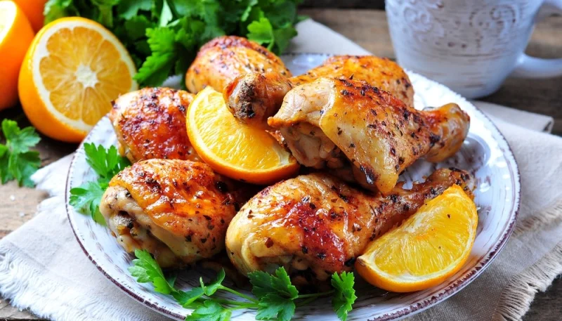 Ailes de poulet à l'orange