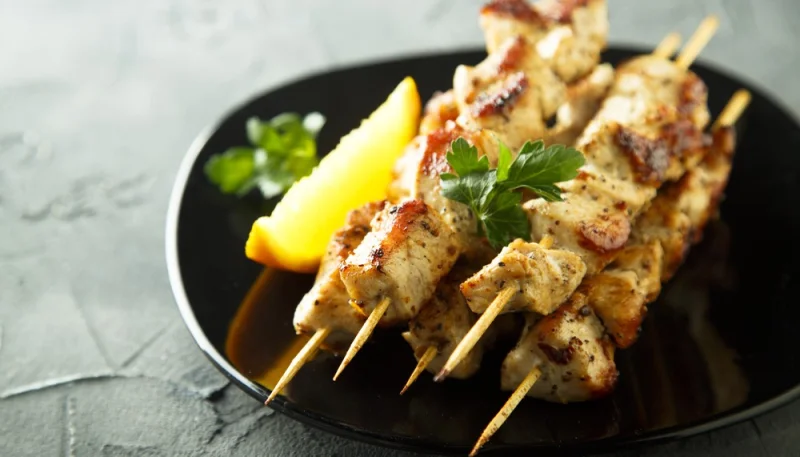 Brochettes de poulet à l'orange