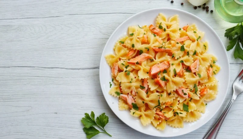 Farfalle au saumon