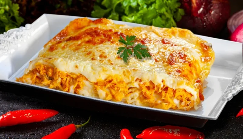 Lasagnes au poulet épicé