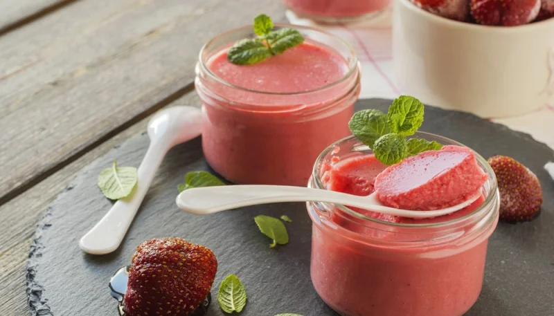 Mousse aux fraises légère