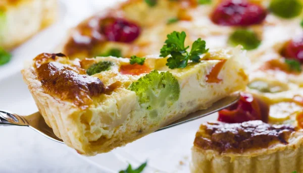 Quiche au chou-fleur et au brocolis