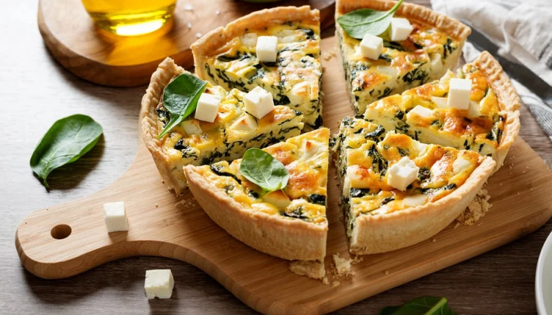 Quiche feta basilic
