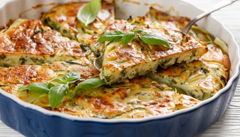 Quiche sans pate aux courgettes