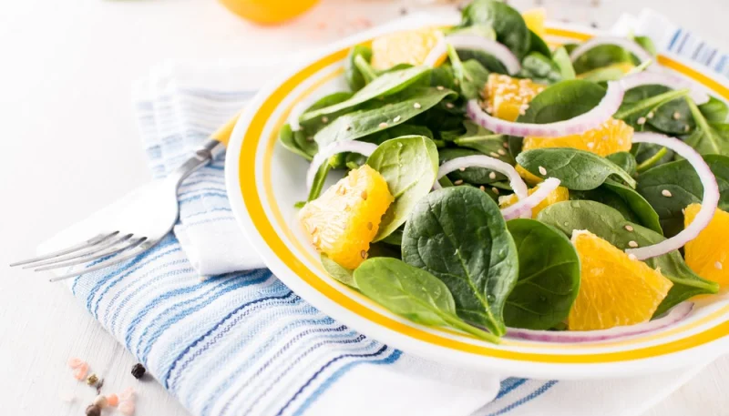 Salade d'épinards et oranges