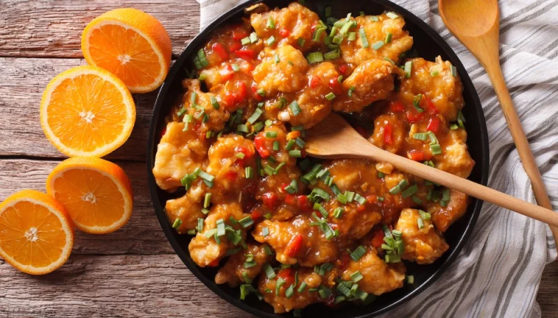 Poulet orange et gingembre