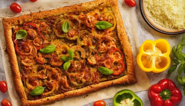 Tarte fine au poivron