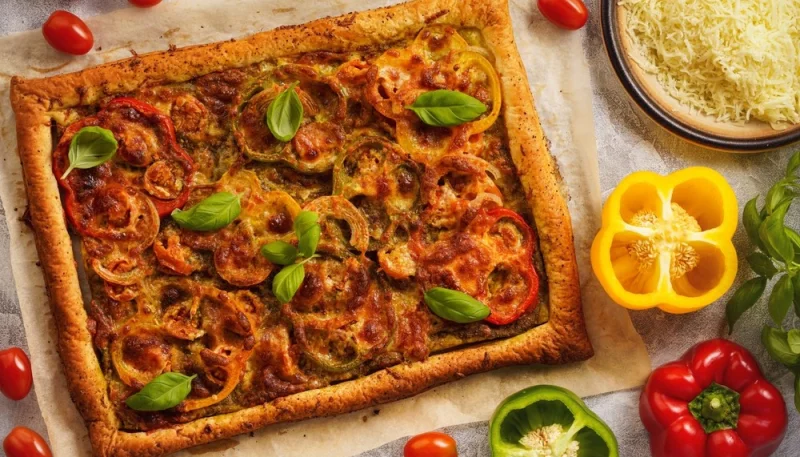 Tarte fine au poivron