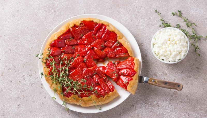 Tarte tatin aux poivrons rouges