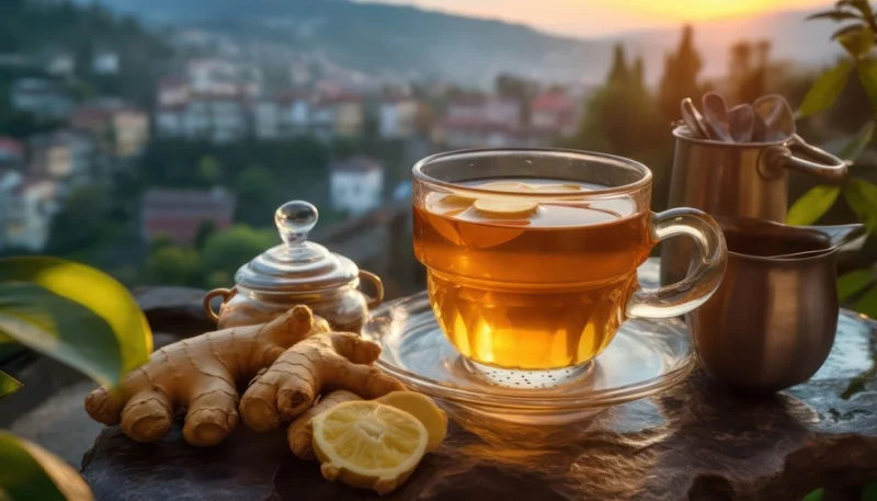 Tisane au citron et au gingembre