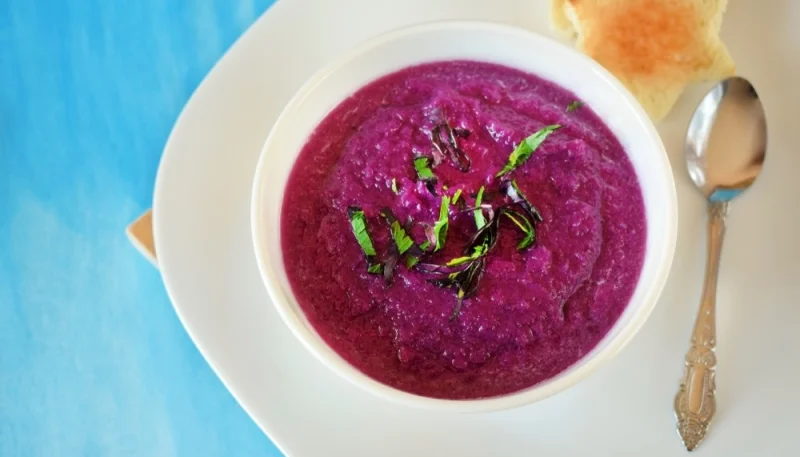 Velouté de chou rouge