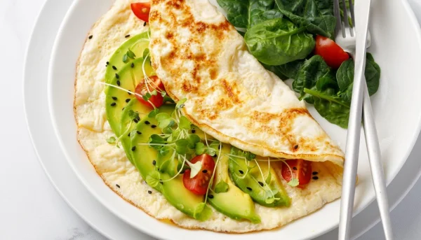 Omelette à l'avocat
