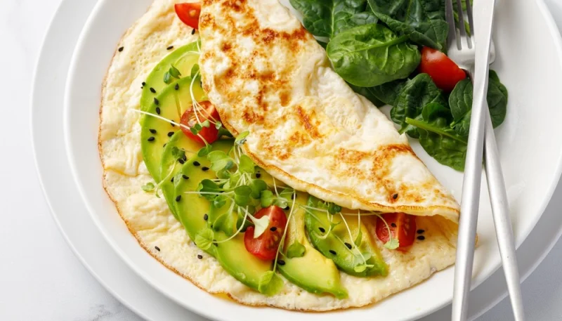 Omelette à l'avocat