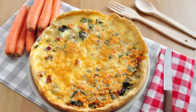 Quiche aux carottes et fromage de chèvre