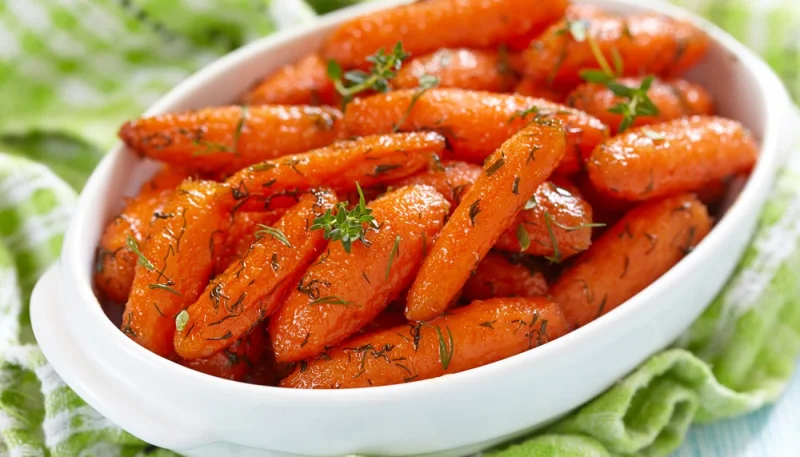 Carottes rôties au miel et thym