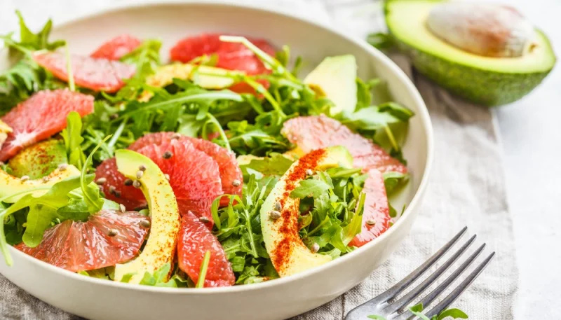 Salade de pamplemousse et avocat