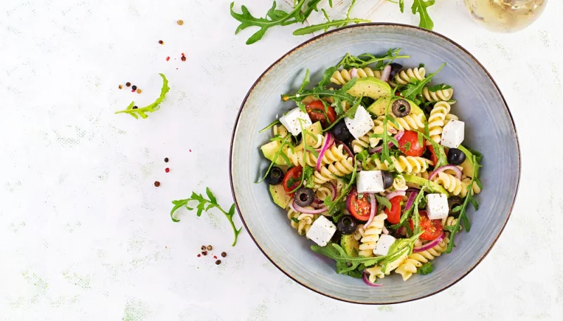 Salade de pâtes à l'avocat