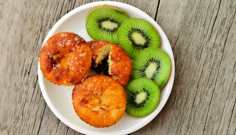 Muffins au kiwi et au chocolat