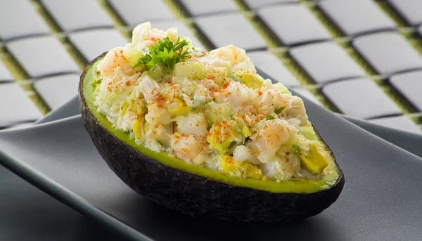 Salade d'avocat au crabe
