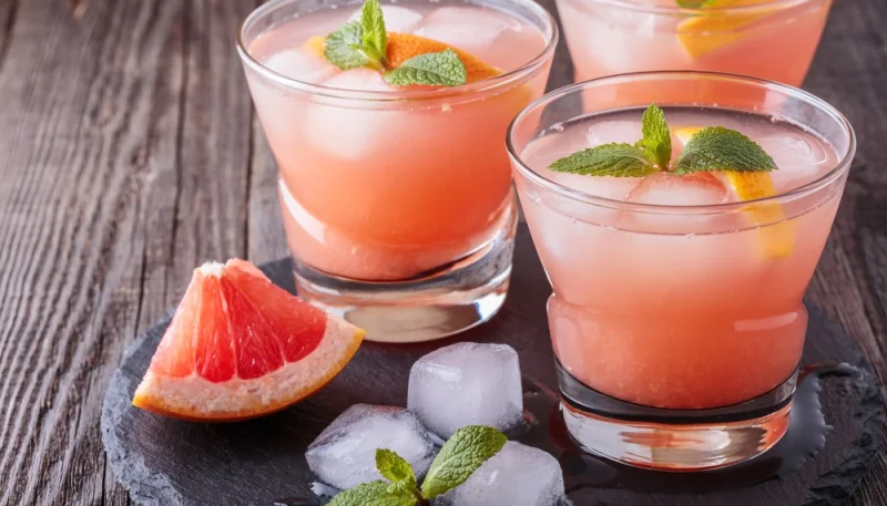 Mocktail pamplemousse et menthe