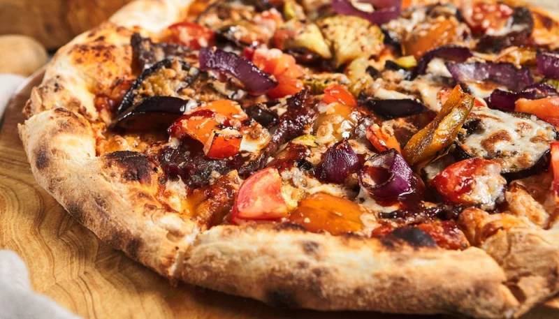 Pizza à l'aubergine