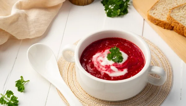 Purée de betteraves au fromage de chèvre