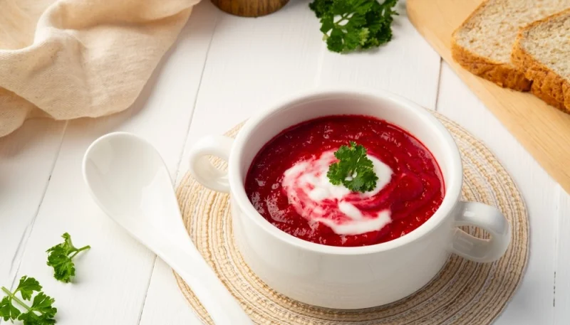 Purée de betteraves au fromage de chèvre