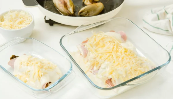 Purée d'endives au jambon